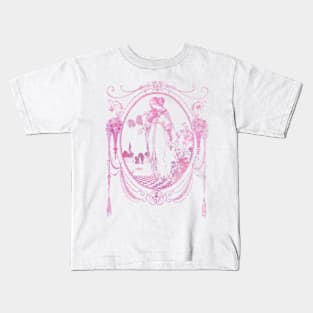 Floral Maiden In Pink Kids T-Shirt